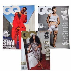GQ Magazine 3 Issue Bundle Glen Powell Shai SZA Men Of The Year 2025